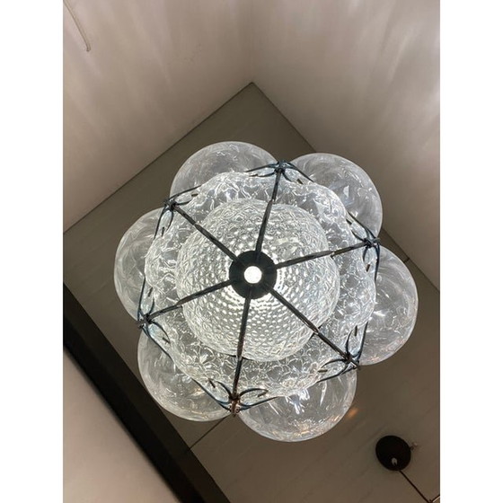 Image 1 of Pendentif en verre de Murano de style italien en transparent