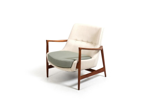 Early Ib Kofod Larsen Easychair Model 4346 / New Upholstered !