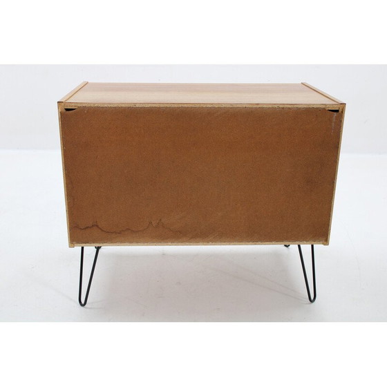 Image 1 of Commode à tiroirs en chêne recyclé et en fer, Danemark 1960