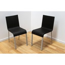 Paire de chaises vintage ".03" en plastique noir et métal par Martin Van Severen pour Vitra