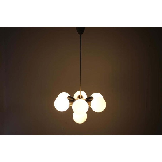 Image 1 of Paire de suspensions Sputnik chromées de Kamenicky Senov, Tchécoslovaquie 1960