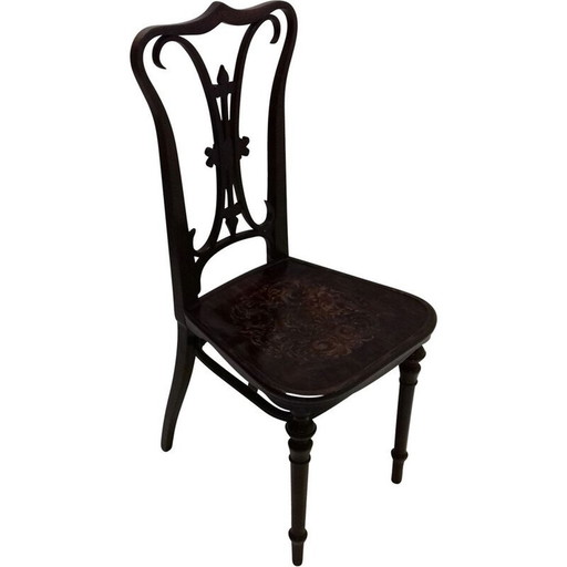 Chaise de salle à manger vintage en hêtre par Thonet, Autriche, années 1880