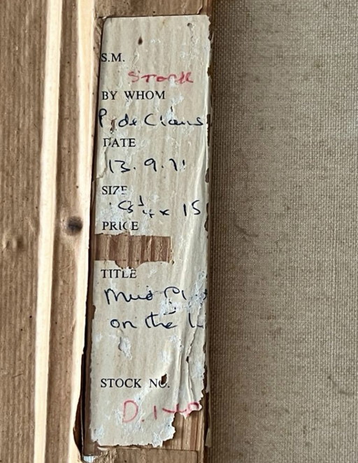 Pierre De Clausade, France, Paris. Toile à l'huile, vasières sur la Loire, achetée chez Sotheby's