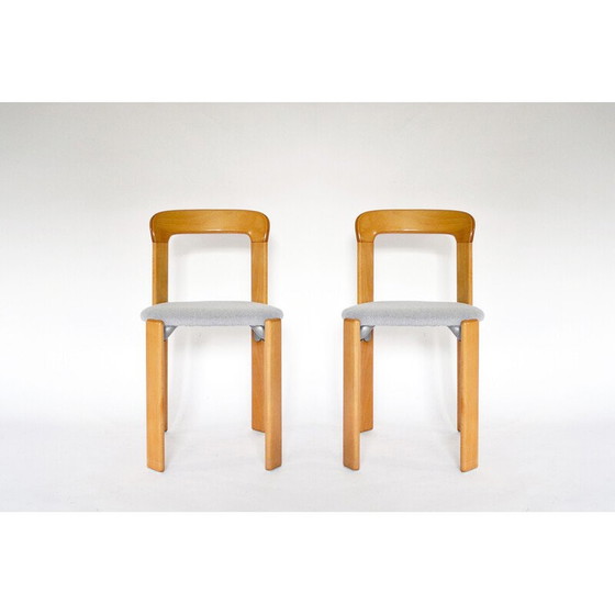 Image 1 of Paire de chaises de salle à manger vintage par Bruno Rey pour Kusch+Co, 1970