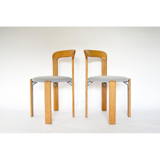 Image 1 of Paire de chaises de salle à manger vintage par Bruno Rey pour Kusch+Co, 1970