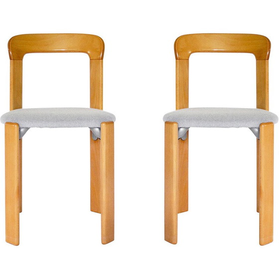 Image 1 of Paire de chaises de salle à manger vintage par Bruno Rey pour Kusch+Co, 1970