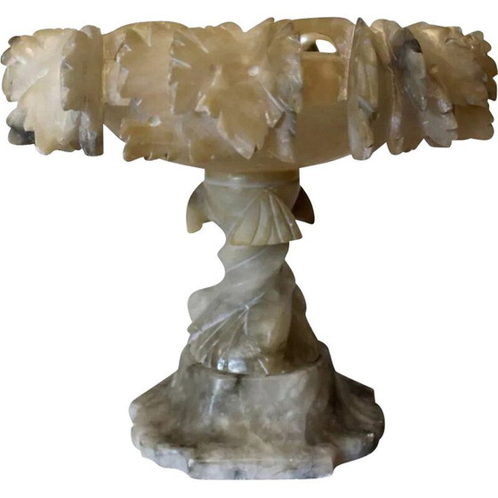 Image 1 of Centre de table vintage "Tazza" en albâtre, Italie