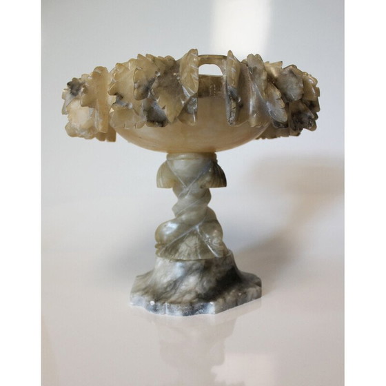 Image 1 of Centre de table vintage "Tazza" en albâtre, Italie