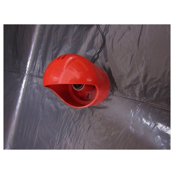 Image 1 of Lampe de table vintage rouge, Italie, années 1970