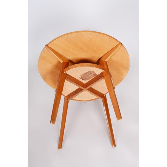 Image 1 of Table basse en bois de chêne du milieu du siècle, Tchécoslovaquie, années 1950