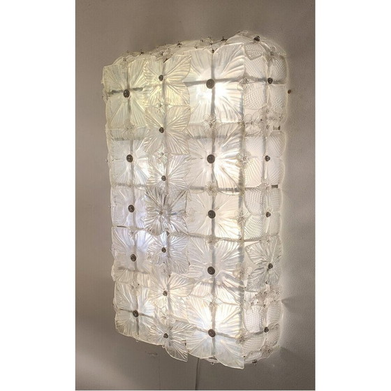 Image 1 of Paire d'appliques en verre de Murano du milieu du siècle, Italie années 1950