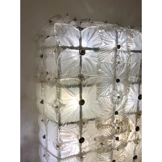 Image 1 of Paire d'appliques en verre de Murano du milieu du siècle, Italie années 1950