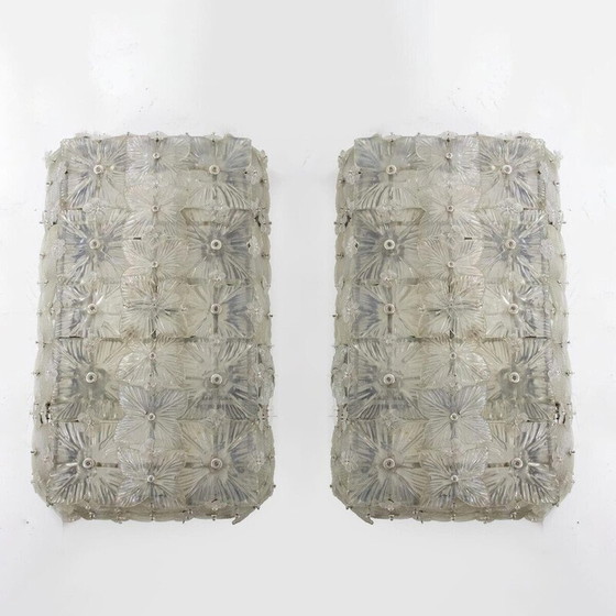 Image 1 of Paire d'appliques en verre de Murano du milieu du siècle, Italie années 1950