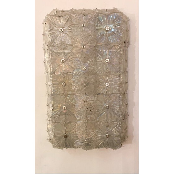 Image 1 of Paire d'appliques en verre de Murano du milieu du siècle, Italie années 1950