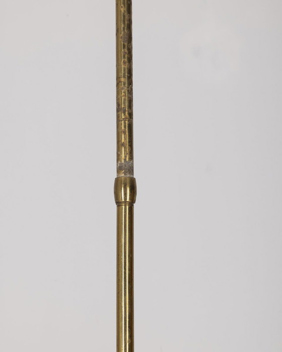 Image 1 of Lustre Vintage 1950S en Métal Vert, Laiton et Verre Design Italien