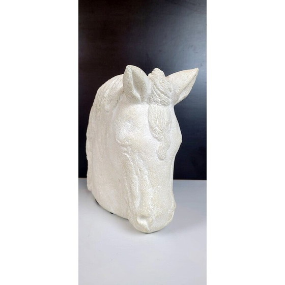 Image 1 of Tête de cheval en pierre vintage par Sw, France