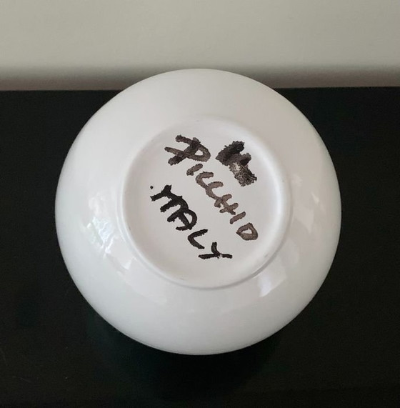 Image 1 of Vase Sphérique • Bowling • Porcelaine Vitrifiée •  Enzo Bioli • Il Picchio • 1970