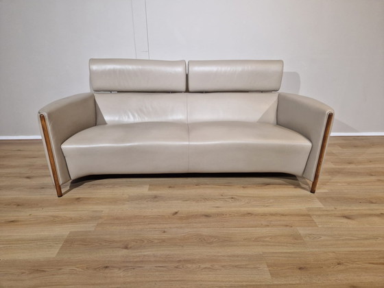 Image 1 of Leolux Goncharov 3 Seater Taupe Leather Design