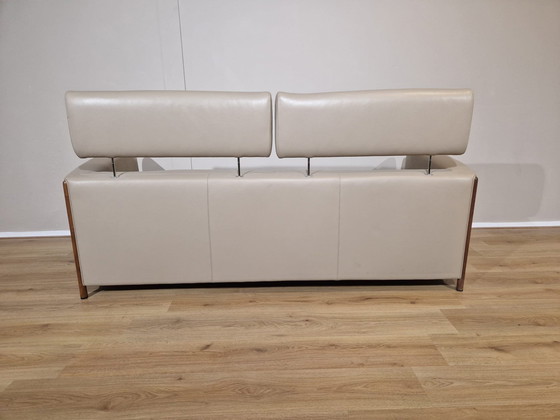 Image 1 of Leolux Goncharov 3 Seater Taupe Leather Design