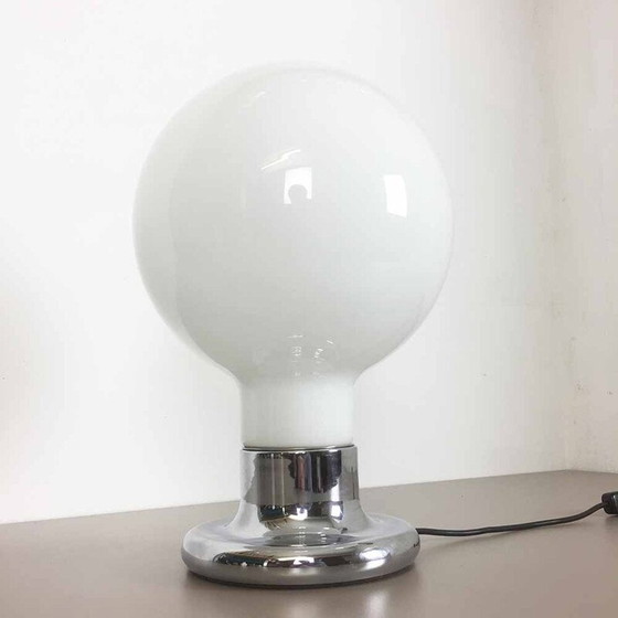 Image 1 of Lampe de table vintage en métal et verre pour Cosack, Allemagne 1970