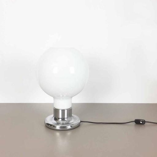 Lampe de table vintage en métal et verre pour Cosack, Allemagne 1970