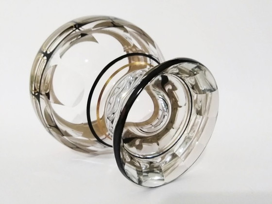 Image 1 of Carl Goldberg Haida Art-Deco Cristal facetté Bonbonier 1920