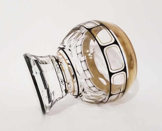 Image 1 of Carl Goldberg Haida Art-Deco Cristal facetté Bonbonier 1920