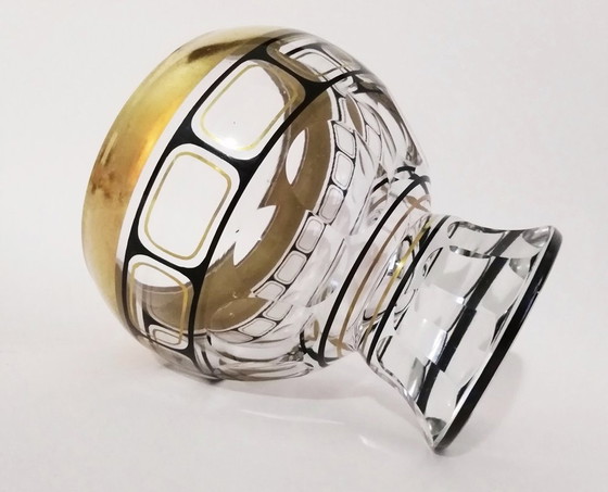 Image 1 of Carl Goldberg Haida Art-Deco Cristal facetté Bonbonier 1920