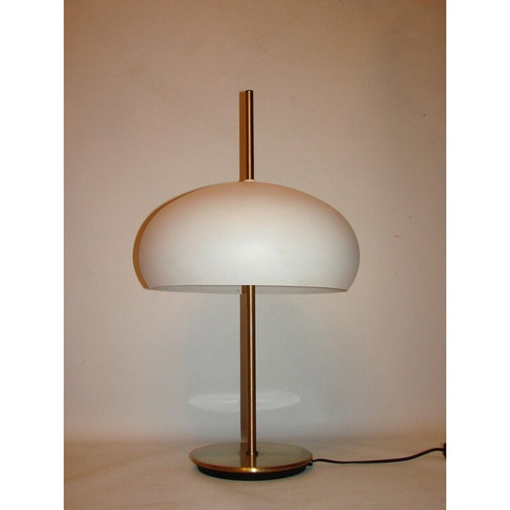 Image 1 of Lampe de table vintage en laiton et aluminium, 1980