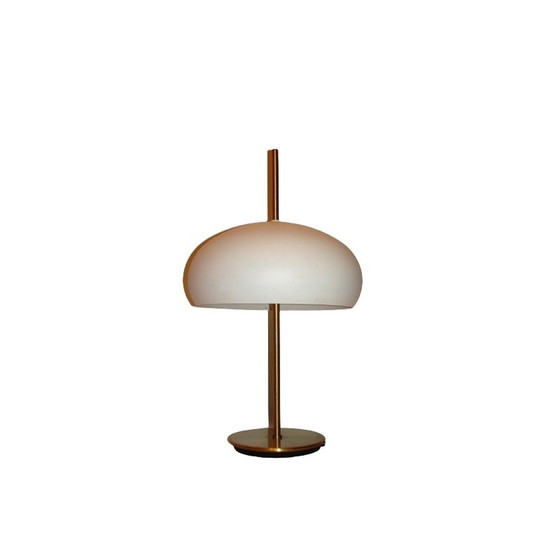 Image 1 of Lampe de table vintage en laiton et aluminium, 1980
