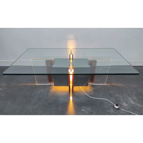 Image 1 of Table basse rétro-éclairée vintage par Philippe Jean, 1970