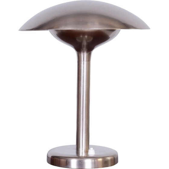 Image 1 of Lampe de table vintage Bauhaus en acier nickelé par František Anýž, Tchécoslovaquie 1920