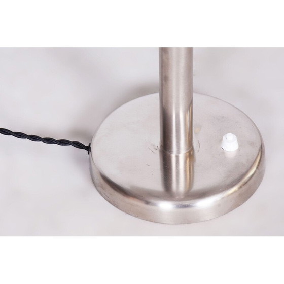 Image 1 of Lampe de table vintage Bauhaus en acier nickelé par František Anýž, Tchécoslovaquie 1920