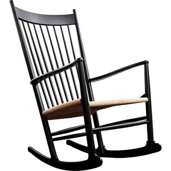 Image 1 of Fauteuil à bascule vintage en chêne par Hans Wegner pour Frederica, 2020