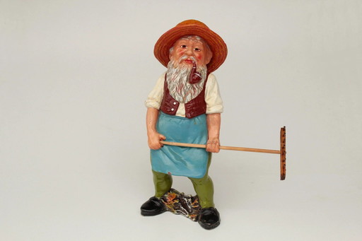 Grande figurine en céramique Heissner "Le jardinier