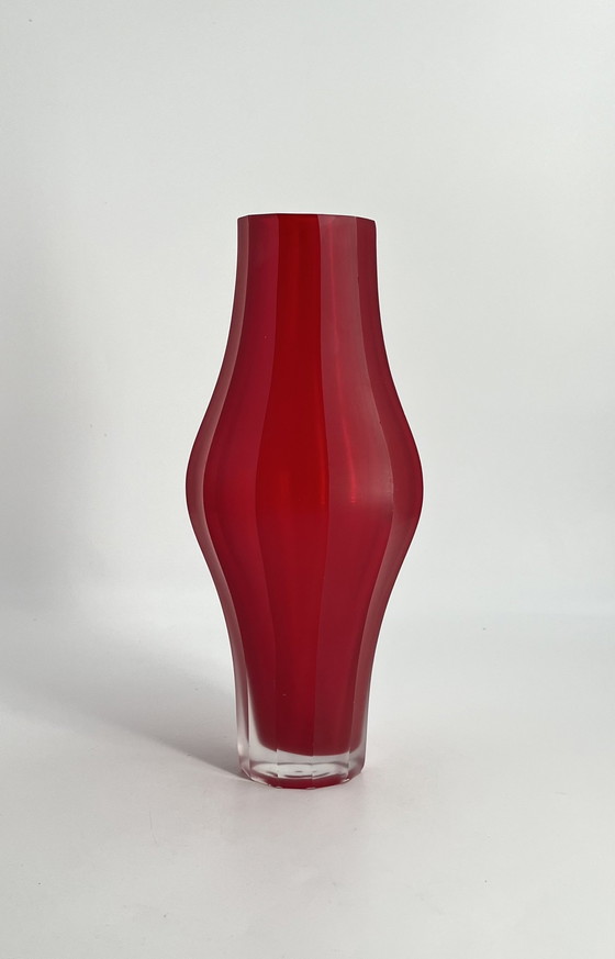 Image 1 of Vase de Murano à facettes Italie 1980