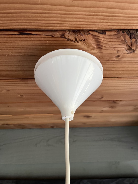 Image 1 of Lampe suspendue vintage en verre de l'âge de l'espace