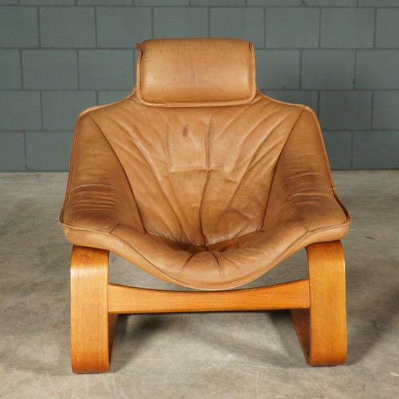 Image 1 of Fauteuil 'Kroken' avec Hocker - Ake Fribyter - Nelo Möbel - années 1970