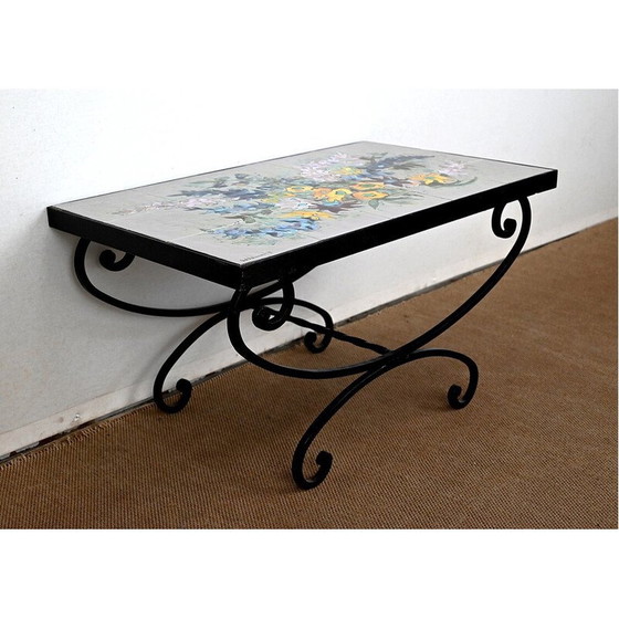 Image 1 of Table basse vintage en fer forgé par Isabelle Delcourt, 1960
