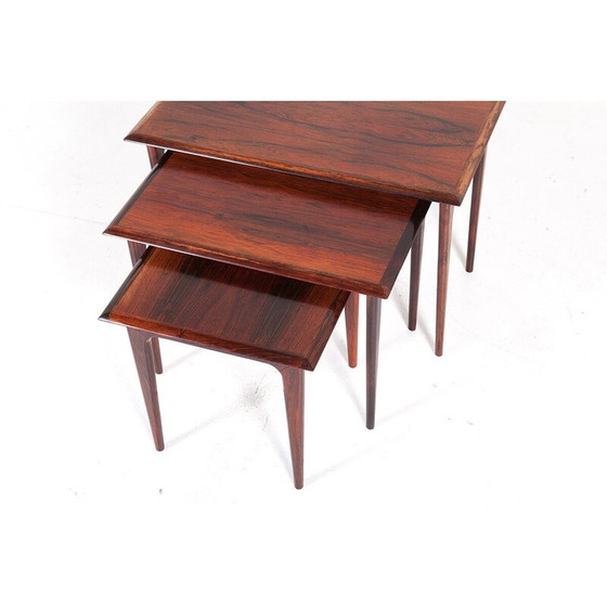 Image 1 of Tables gigognes vintage en bois de rose, Danemark 1960