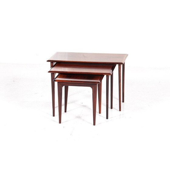 Image 1 of Tables gigognes vintage en bois de rose, Danemark 1960