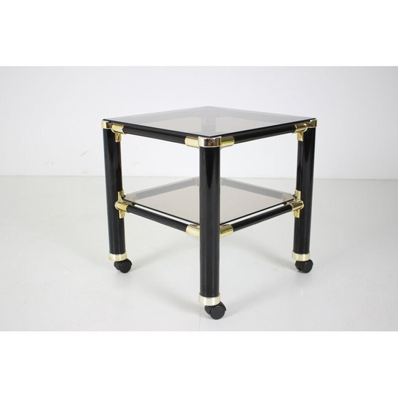 Image 1 of Petite table vintage en verre Vet For, Italie 1980