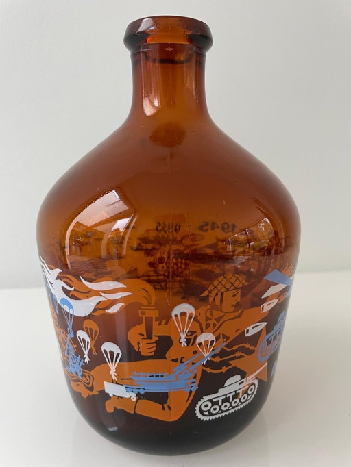 Vase commémoratif Mid Century Classis, 10 ans de la libération de la Seconde Guerre mondiale