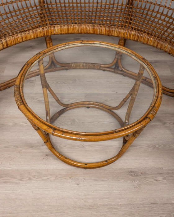 Image 1 of Salon vintage des années 1950 en bambou conçu par Tito Agnoli pour Bonacina
