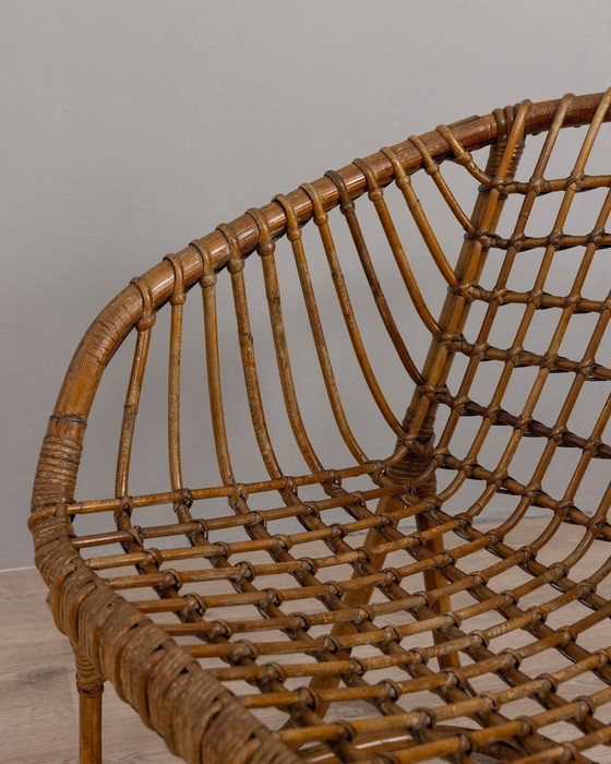 Image 1 of Salon vintage des années 1950 en bambou conçu par Tito Agnoli pour Bonacina
