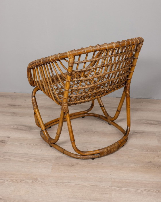 Image 1 of Salon vintage des années 1950 en bambou conçu par Tito Agnoli pour Bonacina