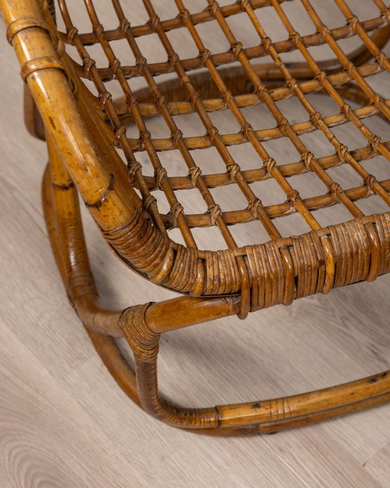 Image 1 of Salon vintage des années 1950 en bambou conçu par Tito Agnoli pour Bonacina