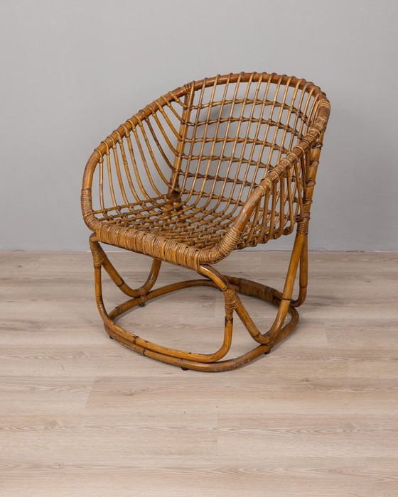 Image 1 of Salon vintage des années 1950 en bambou conçu par Tito Agnoli pour Bonacina