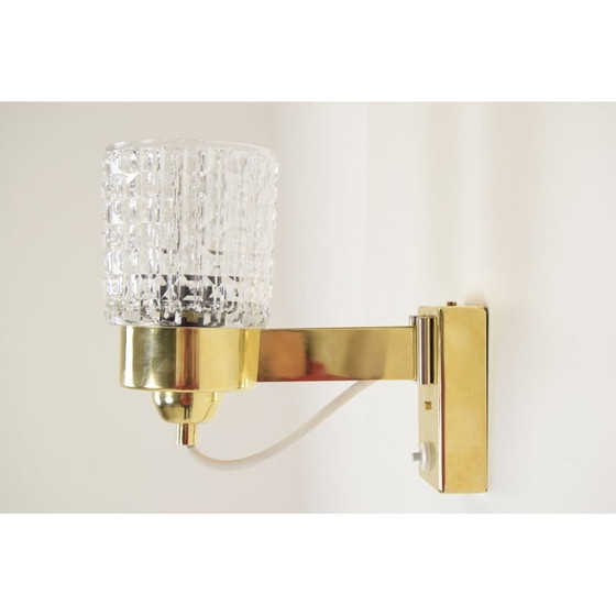 Image 1 of Lampe en verre vintage par Lidokov, Tchécoslovaquie 1960