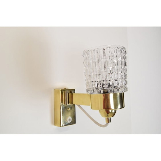 Image 1 of Lampe en verre vintage par Lidokov, Tchécoslovaquie 1960